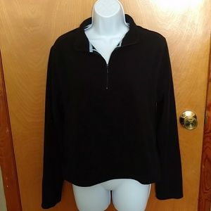SO Black fleece 3/4 zipup pullover - size XS